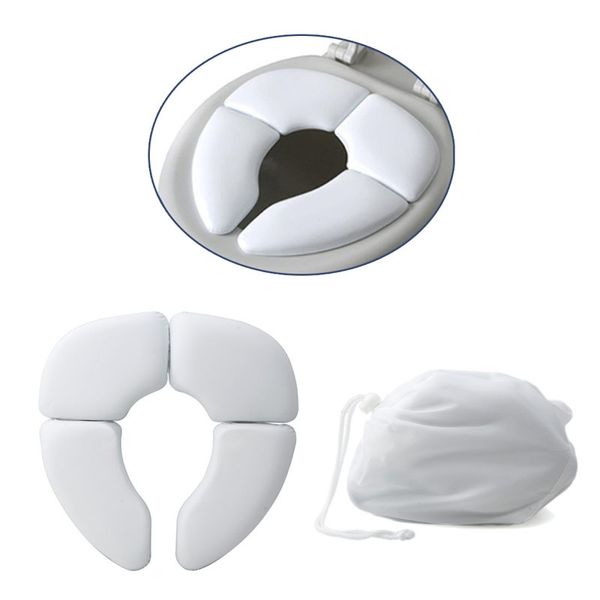 

1pc white portable folding child baby toilet seat soft potty c pad cushion training