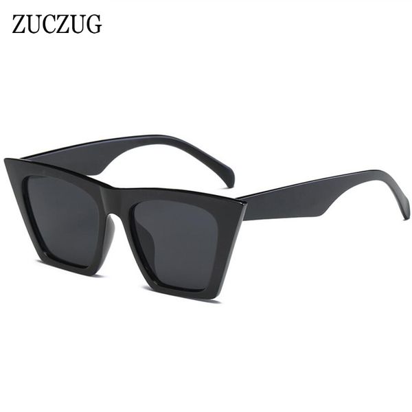 

zuczug cat eye sunglasses women brand designer blue red grey transparent frame sun glasses female cateye eyewear gafas de sol, White;black
