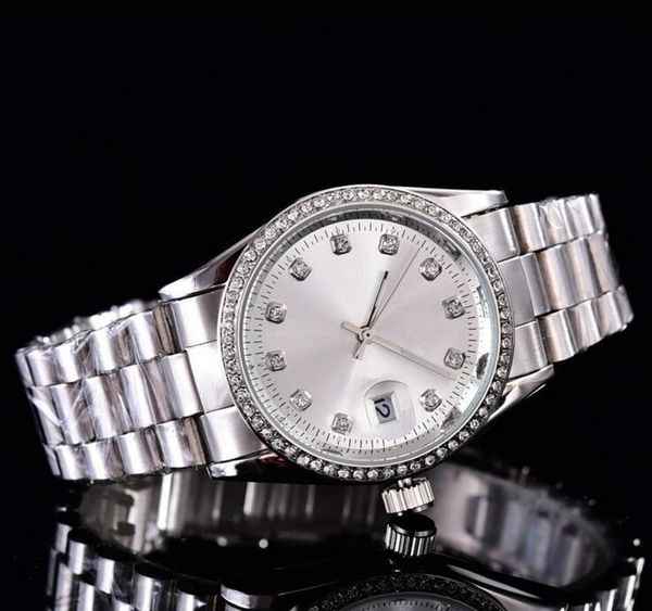 

38 мм автоматическая дата календарь роскошные моды золотой и серебряный браслет и