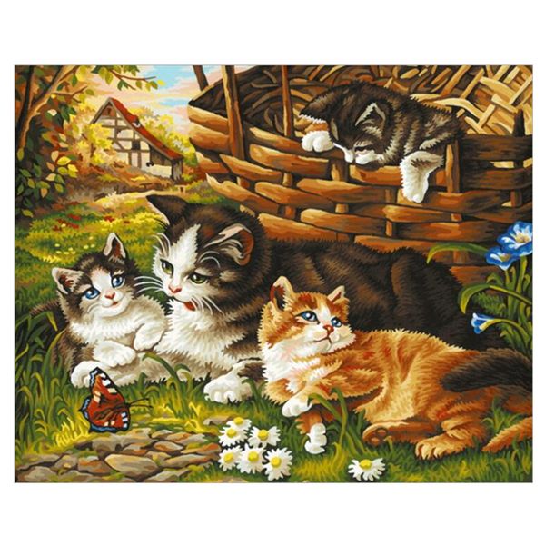 Fucailai Lustige Tiere Ol Gemalde Malen Nach Zahlen Fur