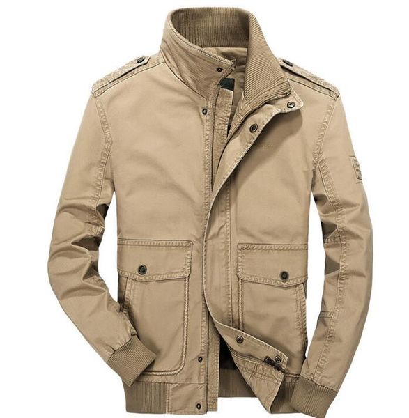 

new spring autumn man military casual men jacket cotton outwear stand man coat size m-5xl, Black;brown