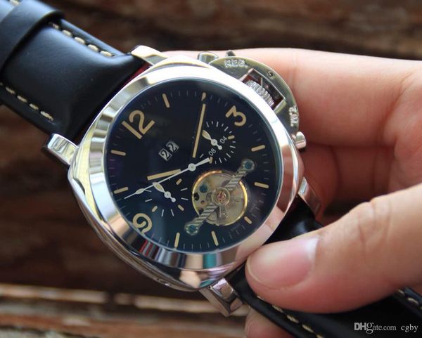 

Высококачественный бренд, мужской фанатичный стальной корпус, кожаный ремешок. Д