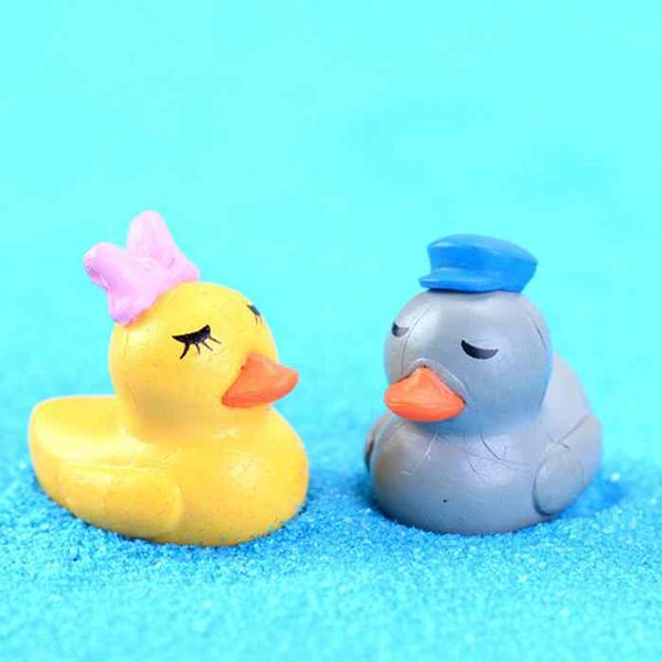 

мини мультфильм duck серый кукла фигурка миниатюрный fairy garden аксессуар бонсай украшение рабочего стола diy мосс террариум micro пейзаж