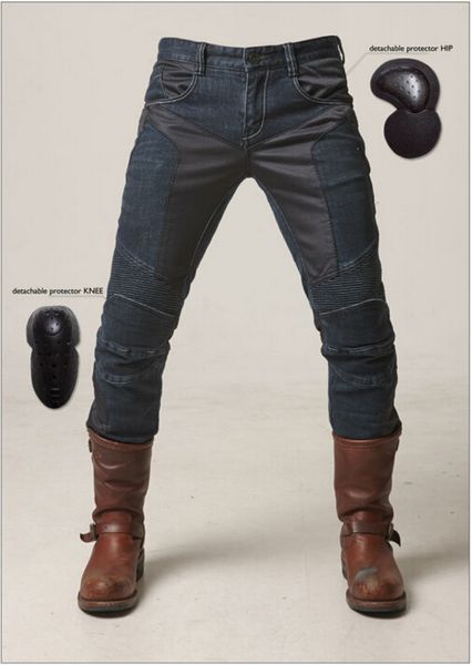 

uglybros juke mesh summer jeans motorcycle jeans fashion man motor pants blue