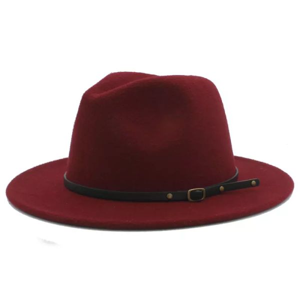 

100% wool women outback felt gangster trilby fedora hat with wide brim jazz godfather cap szie 56-58cm x18, Blue;gray