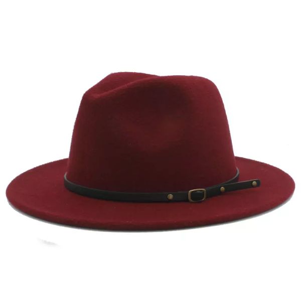 100% шерсть Женщины Outback Field Gangster Trilby Fedora Hat с широким Breim Jazz Hodfather Cap Szie 56-58CM X18