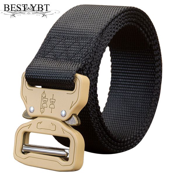 

ybt belt nylon alloy insert buckle women belt simple fashion casual cowboy outdoor sports men, Black;brown