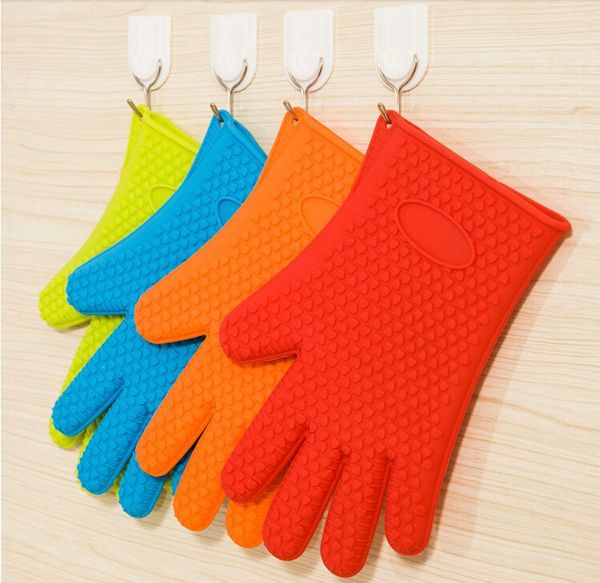 

new arrival food grade heat resistant thick silicone kitchen barbecue oven glove cooking bbq grill glove oven mitt baking glove