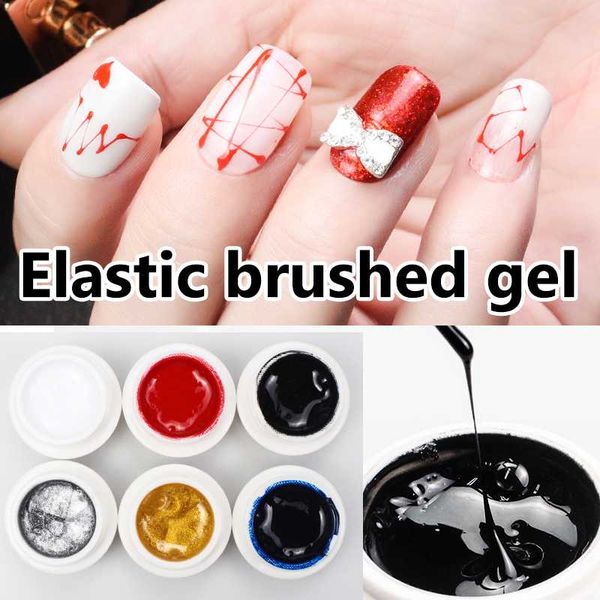 

cokekou nail creative stretching gel painting flower gel constellation cat eye pull nail polish plastic red uv soak-off, Red;pink