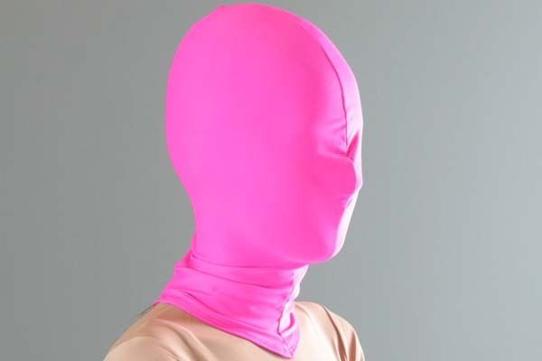 

new rose red lycra spandex zentai mask lycra zentai hood, Black