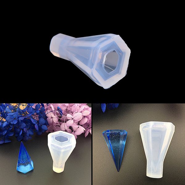 

1 pc diy silicone diamond cone mold making jewelry resin casting mould craft hot, White