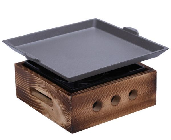 

portable aluminum bbq grills with non-stick aluminum plate commercial holtel household square stove for single couples lovers 15.5*15.5cm