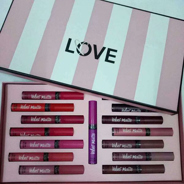 

Brand new velvet matte liquid lip tick co metic et 15 color waterproof long la ting lip glo free hipping