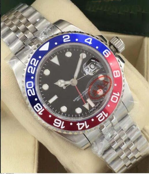 

luxury wristwatch stainless steel bracelet ii 126710 ceramic bezel watch b/p folding clasp automatic fashion brand men's watch wristwat, Slivery;brown