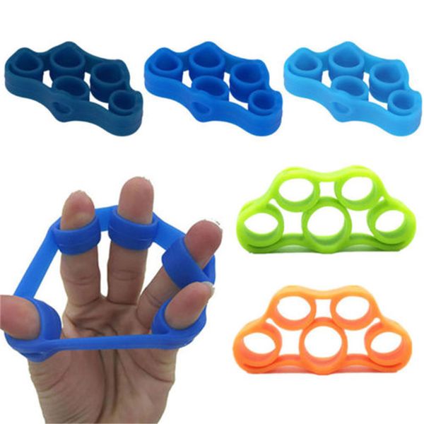 

2pc finger gripper strength trainer silicone resistance band hand grip yoga stretcher finger expander exercise fitness equipment
