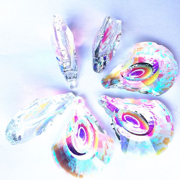 

63mm gorgeous crystal faceted pendants clear ab glass window hanging prisms suncatcher for lovely christmas tree decoration