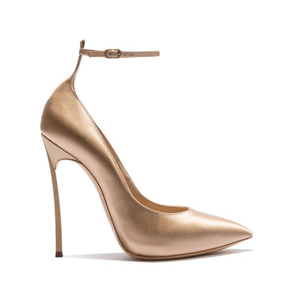 

spring women pumps pointed toe thin high heels banquet dress shoes ankle buckle strap female shoes ladies wedding shoes woman sapato, Black