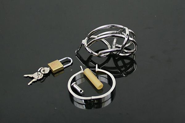 

chastity belt male chastity device with big urethral outlet easy to pee 55mm chastity cage stainless steel cock cages