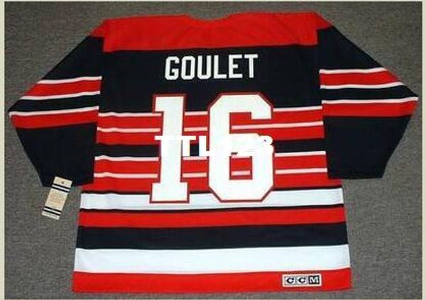 

мужские #16 michel goulet chicago blackhawks 1992 ccm винтаж ретро хоккей джерси или обычай любое имя или номер ретро джерси, Black;red