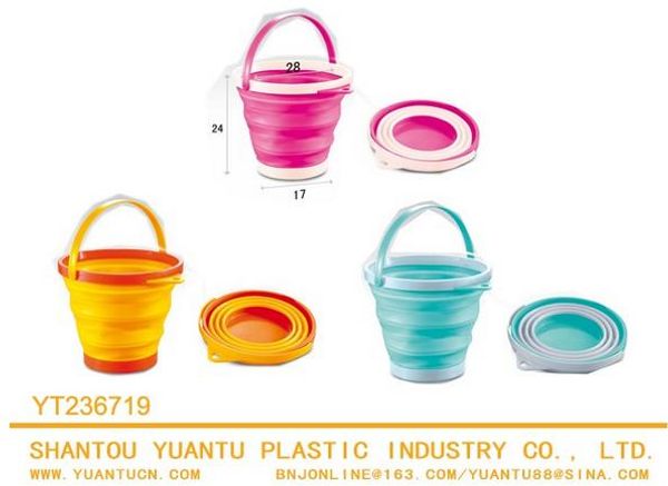 

multipurpose plastic pp +silicone 7l folding bukcet bucket 1pcs
