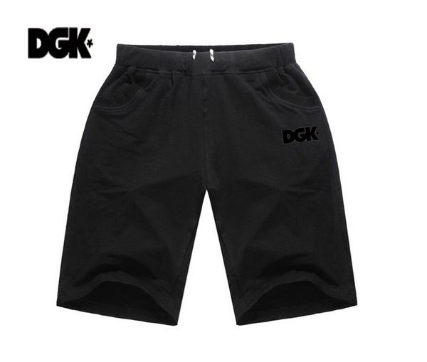 

f6987 s-5xl men new style big size casual hip hop cotton knee lepght print pants waist elastic shorts, Black
