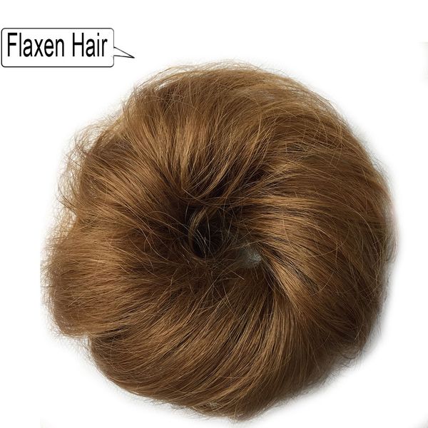 Human Hair Curly Chignon Bun Hairpiece For Women Fake Hair