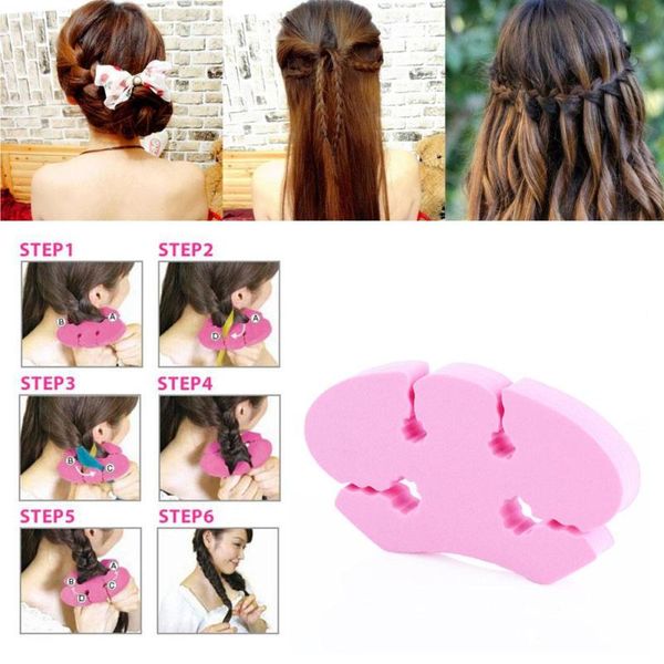 

diy hair styling tools hair braider helper maker braider braid stylist sponge plait twist styling braiding tool a2, Brown