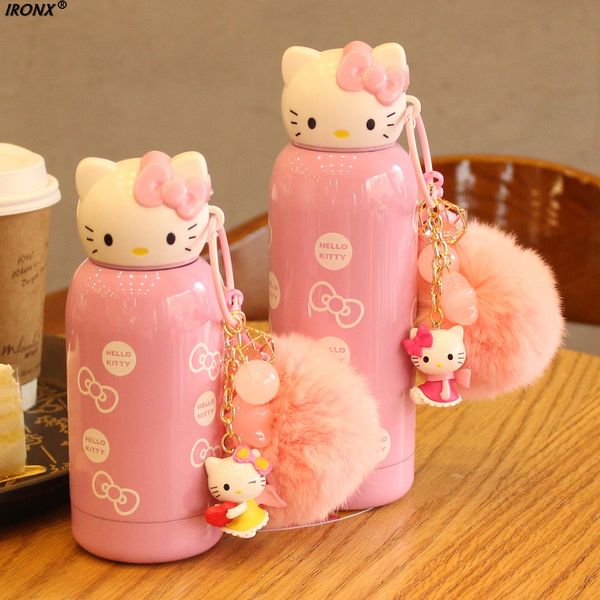 

ironx hello kitty kettle 200ml/280ml mini cartoon stainless steel children water bottles for kids cute drinkware gift mi5