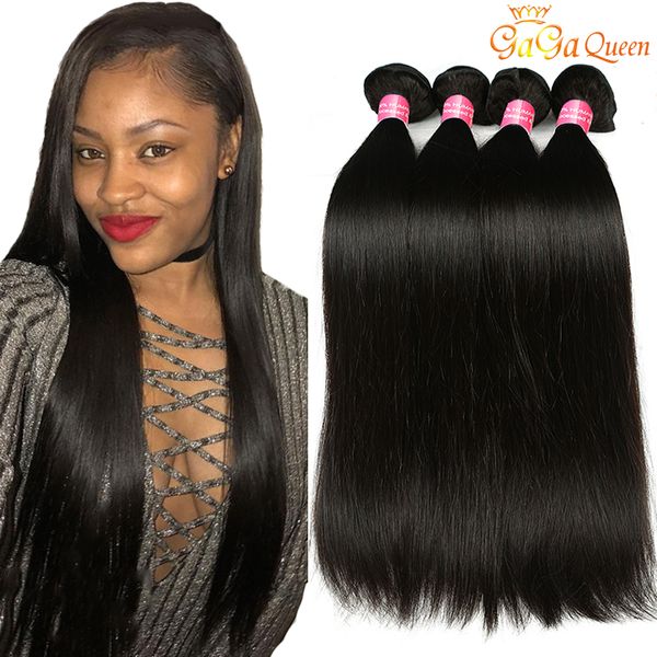 Gaga Queen Products Peruivan Straight Human Hair Weave Virgin