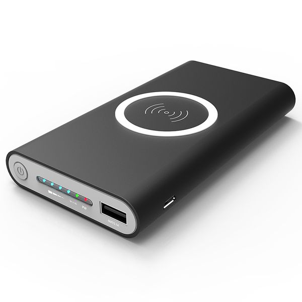 

Qi wirele charger power bank 10000mah for iphone x 8 plu am ung 8 9 plu wirele charging pad portable external battery