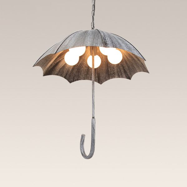 Creative Designer Vintage Nordic Metal Art Umbrella Pendant Lights Dining Room Workroom Coffee House Saloon Deco Retro Droplight Green Pendant Light