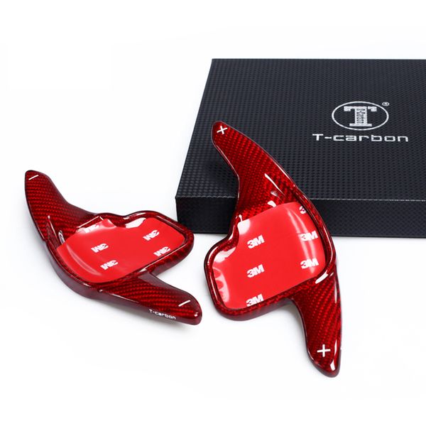 

красное стекло волокна рулевого колеса сдвиг весло, пригодный для bmw f22 f30 f32 f33 f36