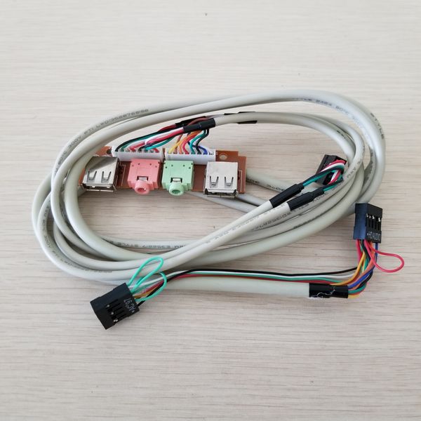 

deskcomputer chassis front pannel i/o usb2.0 ac97/hd audio mic headphone 3.5mm plug cable 65cm