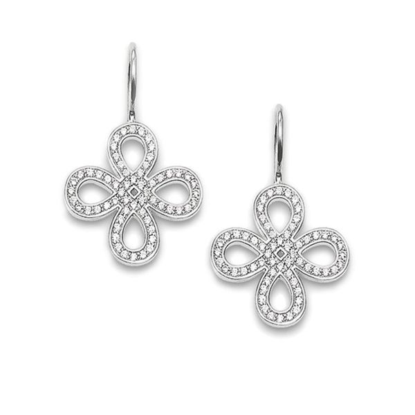 

chinese knot drop earrings for women and men white cz dangle earrings silver fashion good jewelry gifts