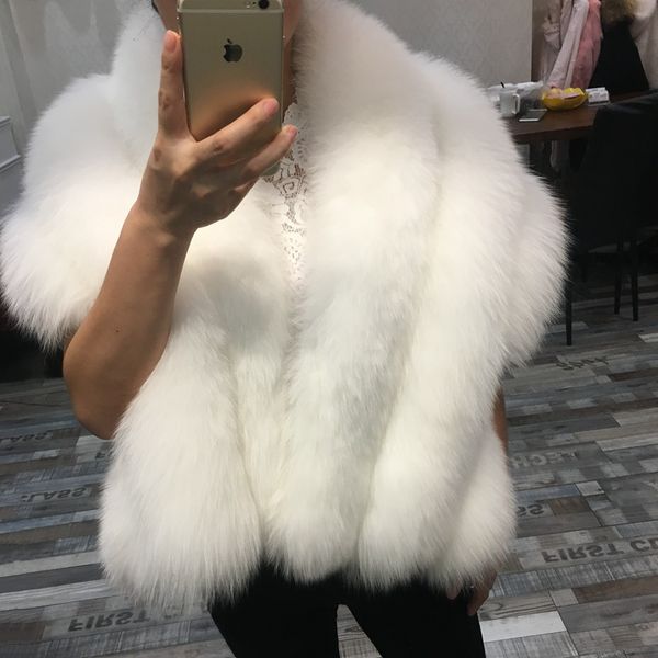 

luxury enuine fur shawl for women 100% real fur white capes and wraps for wedding bride winter outwear