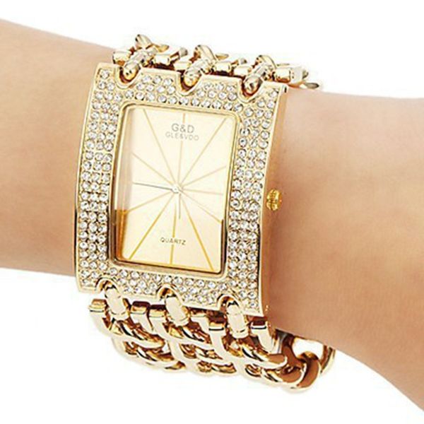 

classic luxury gold plated steel quartz dress watches for women fashion casual watch women wristwatch y18102310, Slivery;brown