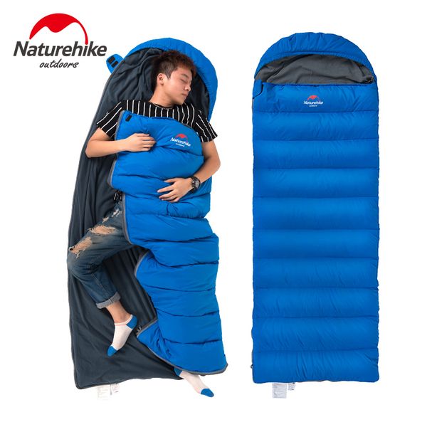 

naturehike ultralight portable duck down envelope winter sleeping bag keep warm for outdoor cold weather camping hiking travel