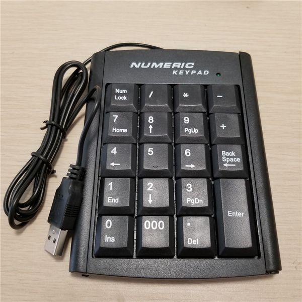 

wholesale 100pcs/lot notebook computer numeric keyboard with usb cable external keyboard
