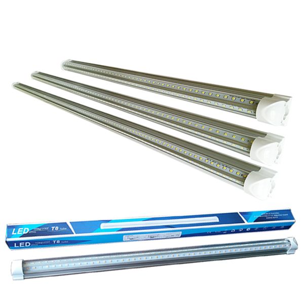 

2 3 4 5 6 8ft led tube lights v-shape lights double row integration led t8 cold 270 degree beam angle bulbs