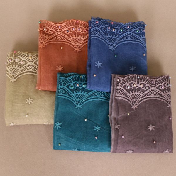 

Лавен Галстук окрашенный шарф кружевные бусы хлопок шарф цвет жемчуг края кружев