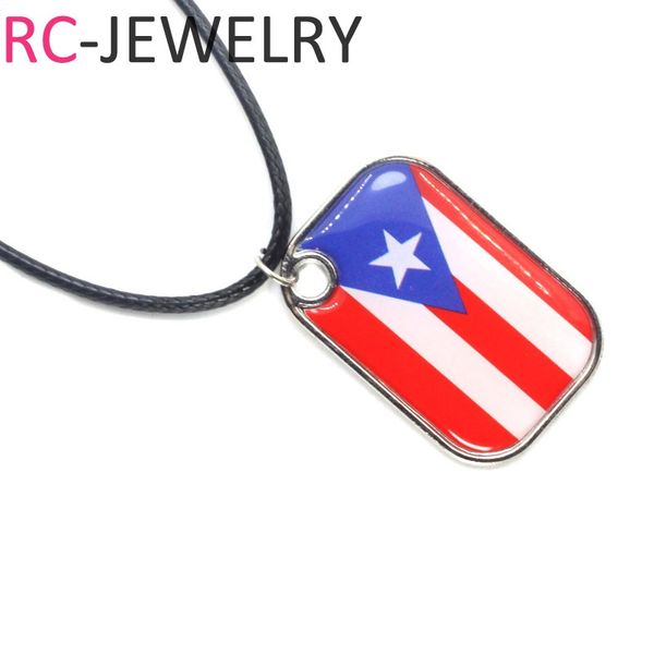 Customized Puerto Rico Flag World Cup National Flag Necklace