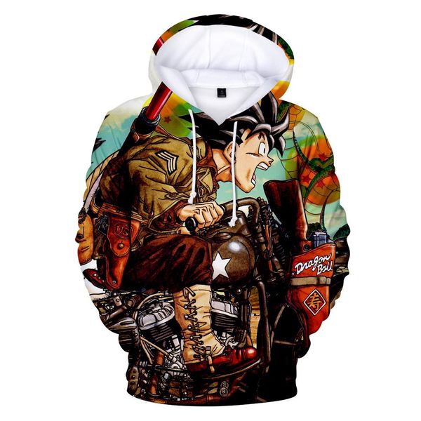 

2019 anime hoodies dragon ball z pocket hooded sweatshirts kid goku 3d hoodies pullovers men women long sleeve outerwear new hoodie, Black