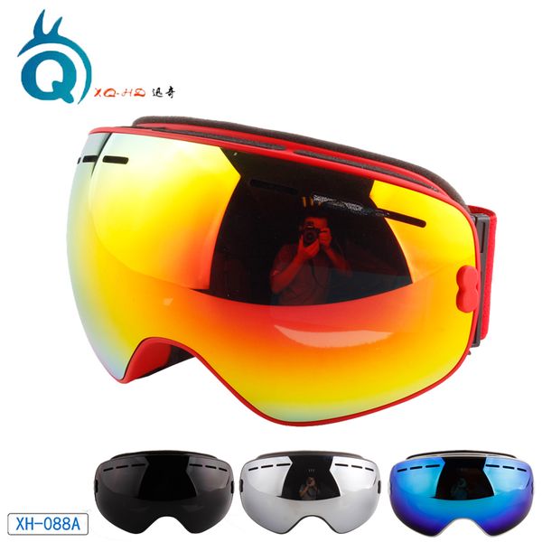 

xqhd ski goggles uv400 anti-fog double layers skiing mask glasses men women snowboard motocross goggles ski masks or eyewear