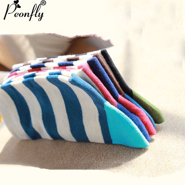 

peonfly men sock 10 pieces =5 pairs /lot package male light socks stripe cotton short sock wholesale couples socks sale, Black