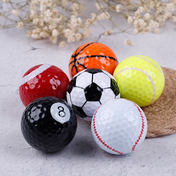 

6pcs golf balls novel double ball ball golf equipment football basketball tabletennis baseball 6pcs