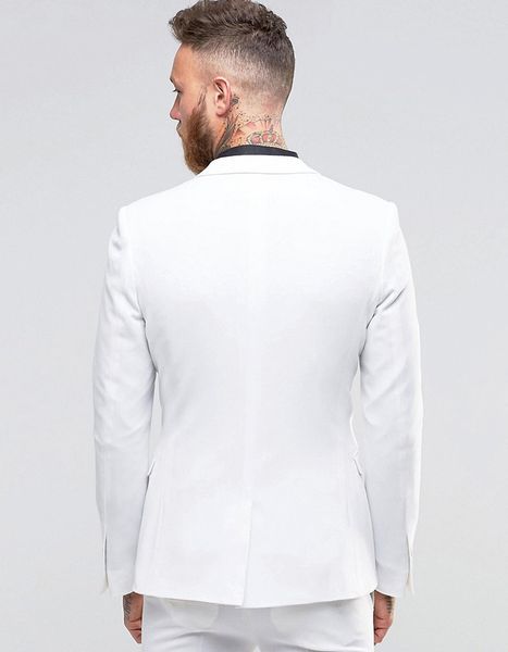 Acheter 2018 été Bel Homme Costume Blanc Smokings Smokings Slim Fit Tenue Décontractée Garçons Dhonneur Costumes De Mariage Pour Homme Marié 2 Pièces