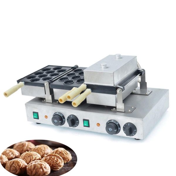 

qihang_snake machines electric rotating walnut waffle machine price commercial walnut shape cake maker machine for sale