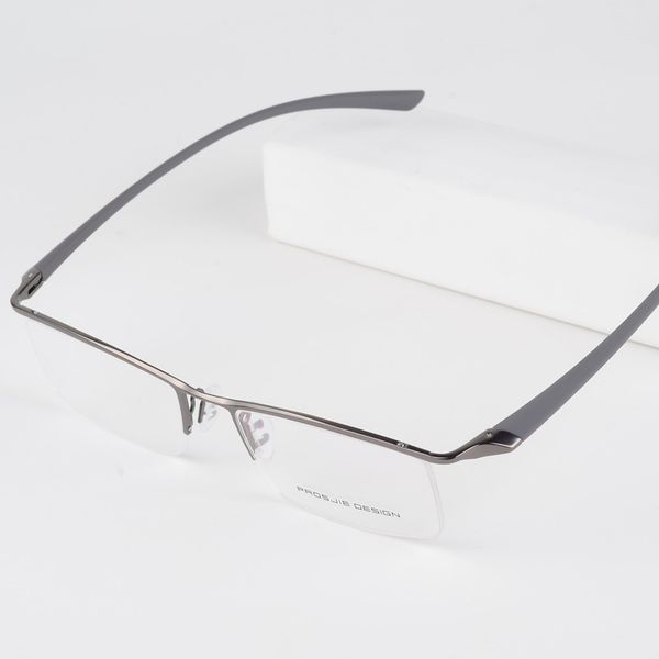 

fashion business spectacle superlight myopia eyeglasses frame men square eyewear accessories optical glasses frame oculos, Silver