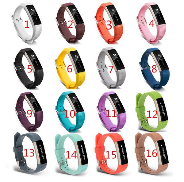 

new color silicone replacement straps band for fitbit alta watch intelligent neutral classic bracelet wrist strap band with needle clasp