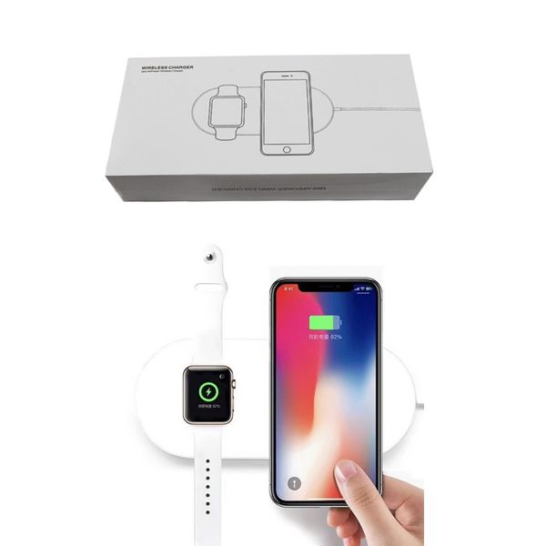 

Epacket 1 шт. для Apple iphone 8 8 плюс X и iwatch 2 в 1 Мини Ai мощность сотовый телефон зарядные устройства беспроводной чейнджер пластины с розничной упаковке Бо
